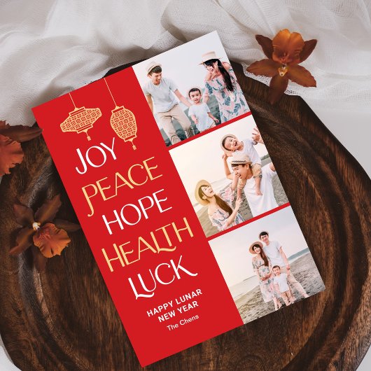 Wishful Words Chinese nieuwjaarskaart Feestdagenkaart