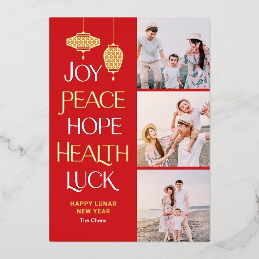 Wishful Words FOLIE Chinees Nieuwjaar Kaart (Voorkant)