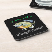 Wishin I was Bluegill Fishin Bier Onderzetter (Linkerzijde)