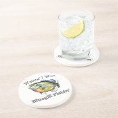 Wishin I was Bluegill Fishin Zandsteen Onderzetter (Zijkant)