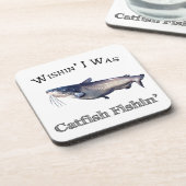 Wishin I was de vangst van vis Bier Onderzetter (Linkerzijde)