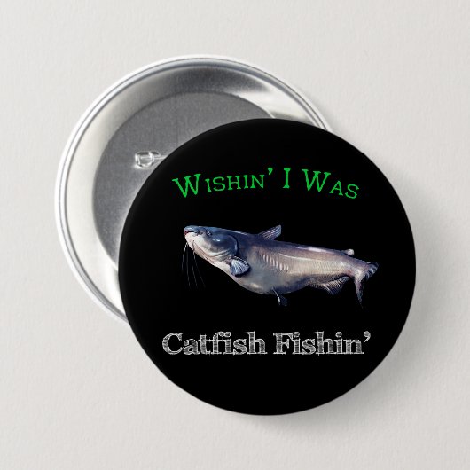 Wishin I was de vangst van vis Ronde Button 7,6 Cm