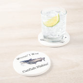 Wishin I was de vangst van vis Zandsteen Onderzetter (Zijkant)