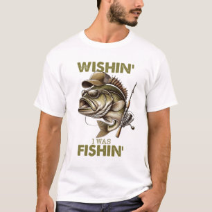 Wishin i was fishin shirt Fishing pole png Fishing