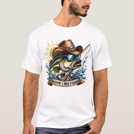 Wishin I Was Fishin T-shirt (Voorkant)