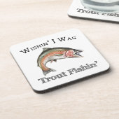 Wishin I was forel vissen Bier Onderzetter (Linkerzijde)