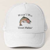 Wishin I was forel vissen Trucker Pet (Voorkant)