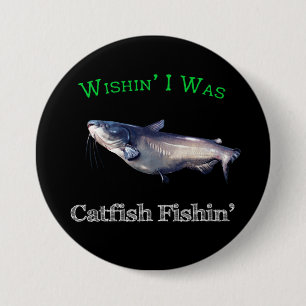 Wishin I was vangst Ronde Button 7,6 Cm