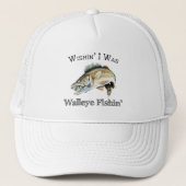 Wishin I was Walleye Fishin Trucker Pet (Voorkant)