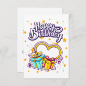 Wishing Birthday Bedankkaart (Voorkant / Achterkant)