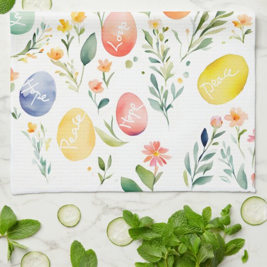 Wishing Easter Theedoek (Gevouwen)