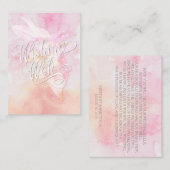 WISHING GOED PINK COLUMBINE WATERVERF SPLASH INFORMATIEKAARTJE (Voorkant / Achterkant)