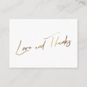 Wishing Good Modern Gold Handwriting Wedding Informatiekaartje (Achterkant)