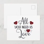 Wishing Happy Valentines Day Briefkaart (Voorkant / Achterkant)