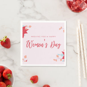 Wishing happy women's day roze servet