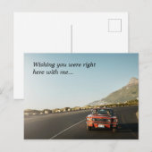 Wishing hier mosterang sunset drive route 66 briefkaart (Voorkant / Achterkant)