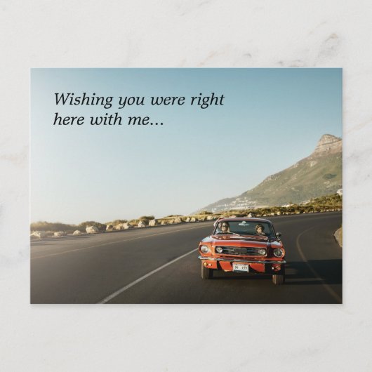 Wishing hier mosterang sunset drive route 66 briefkaart (Voorkant)