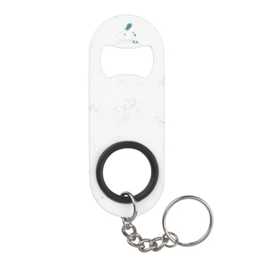 Wishing I Was Fishing Quote Teal Splashes Mini Flessenopener (Achterkant)