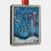 Wishing kerstversiering metalen ornament (Rechts)