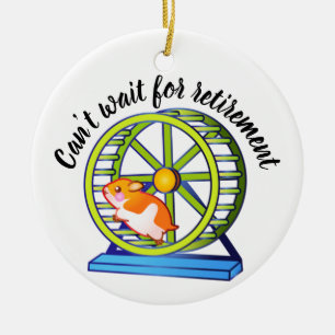 Wishing Retirement Hamster Keramisch Ornament