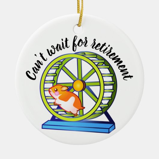 Wishing Retirement Hamster Keramisch Ornament (Voorkant)