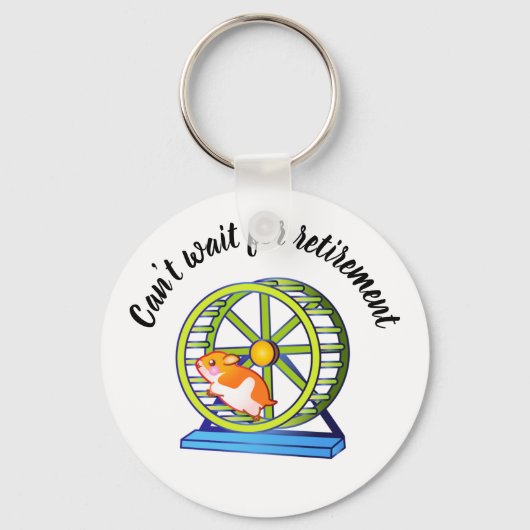 Wishing Retirement Hamster Sleutelhanger (Voorkant)