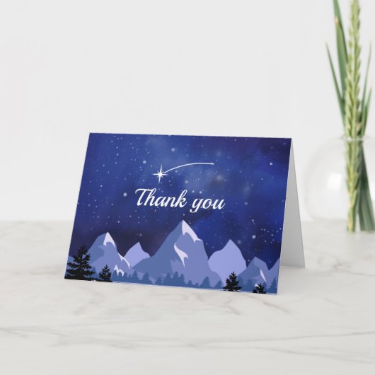 Wishing Star Night Sky Bedankkaart (Voorkant)