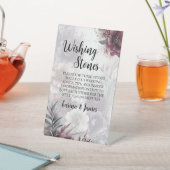 Wishing Stones bloemenbruiloft Reclamebord Met Voetstuk (Insitu)