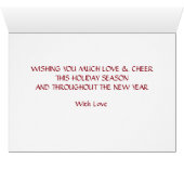 Wishing to Happy Holiday Jingle Bell Christmas (Binenzijde Horizontaal (Onderkant))