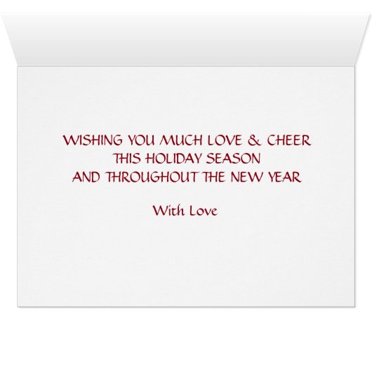 Wishing to Happy Holiday Jingle Bell Christmas (Binenzijde Horizontaal (Onderkant))