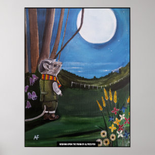Wishing Upon The Moon Schilderij van Alfred Fox Poster