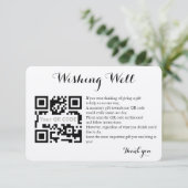 Wishing well bijsluiter kaart met QR code (Staand voorkant)