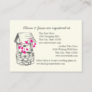 Wishing Well Bridal Registry Cards Informatiekaartje