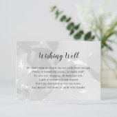 Wishing Well Bruidsfeestje | grijze waterverf Kaart (Staand voorkant)