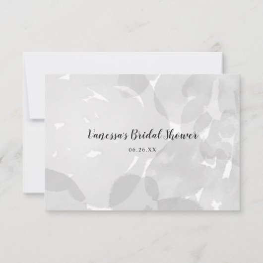 Wishing Well Bruidsfeestje | grijze waterverf Kaart (Achterkant)