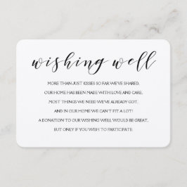 Wishing well bruiloft insert kaart
