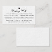 Wishing Well Bruiloft Uitnodiging invoegen Kaart (Voorkant / Achterkant)