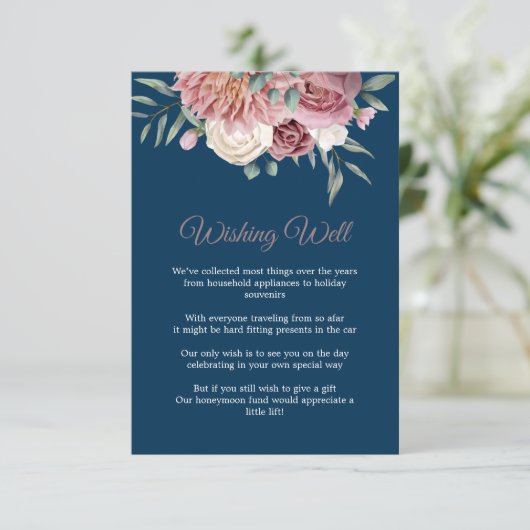 Wishing Well for Wedding Invitation Informatiekaartje (Staand voorkant)