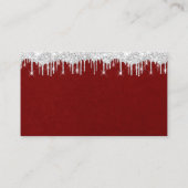 Wishing Well For Wedding Invitation Red Wine Visitekaartje (Achterkant)