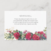 Wishing Well Gedicht Red Rose Bruiloft Informatiekaartje (Voorkant)