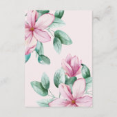 Wishing well glam floral roze koper script informatiekaartje (Achterkant)