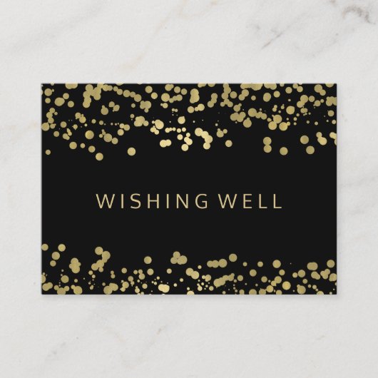 Wishing Well Gold Foil Confetti Informatiekaartje (Voorkant)