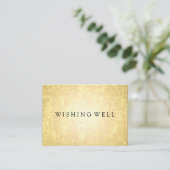 Wishing Well Gold Foil Look Stars Confetti Informatiekaartje (Staand voorkant)