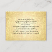 Wishing Well Gold Foil Look Stars Confetti Informatiekaartje (Achterkant)