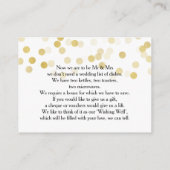 Wishing Well Gold Folie Glitter Lights Informatiekaartje (Achterkant)