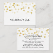 Wishing Well Gold Folie Glitter Lights Informatiekaartje (Voorkant / Achterkant)
