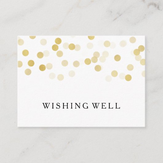 Wishing Well Gold Folie Glitter Lights Informatiekaartje (Voorkant)