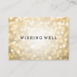 Wishing Well Gold Glitter Lights Informatiekaartje