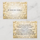 Wishing Well Gold Glitter Lights Informatiekaartje (Voorkant / Achterkant)