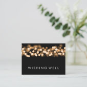 Wishing Well Gold Hollywood Glam Informatiekaartje (Staand voorkant)